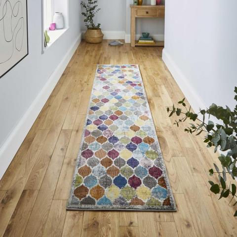 16th Avenue Multi-coloured Arabesque Hallway Runners Rug 35A