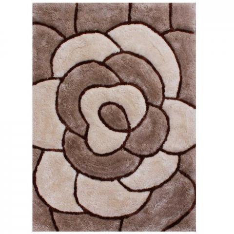 3D Rose Rugs in Natural