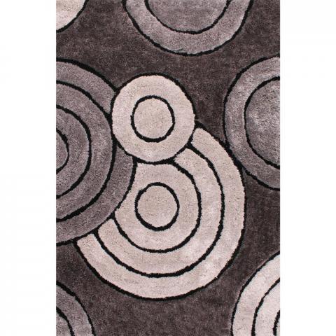 3D Spiral Rugs in Charcoal