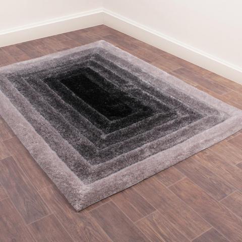 3D Time Gate Rugs in Grey