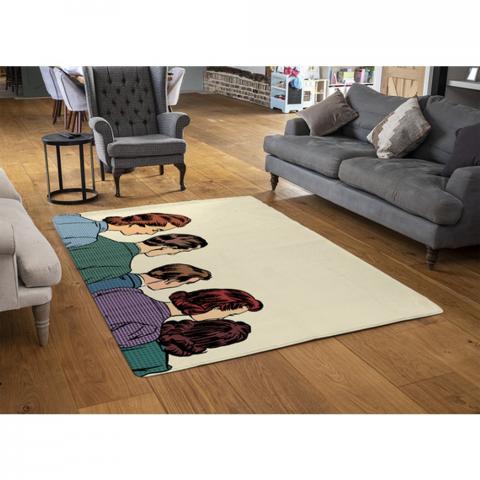 A Crowd Of Spectators Stand Back Retro Style Pop Art Designer Rug - Yellow / 110cm