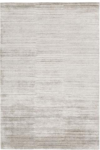 Aarambha 1.83x1.22m/6'x4' Grey Plain Bamboo silk Plain rug by The Rug Company