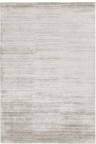 Aarambha 2.74x1.83m/9'x6' Grey Plain Bamboo silk Plain rug by The Rug Company