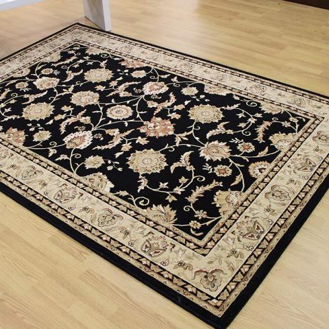 Abadan 51 Traditional Black Rug 