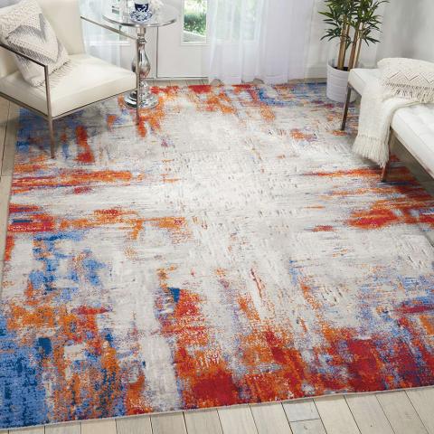 Abstract Twilight Rug Ivory Multi TWI26 