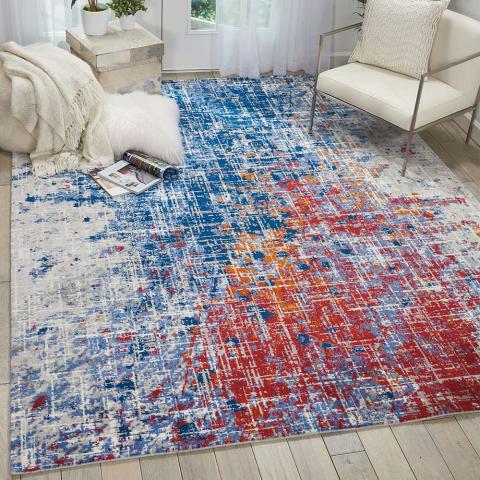 Abstract Twilight Rug Red Blue TWI25 