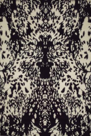 Alexander McQueen Pony 1.83x1.22m/6'x4' Black Animal Print Wool Animal print rug by The Rug Company, Handknotted Tibetan wool