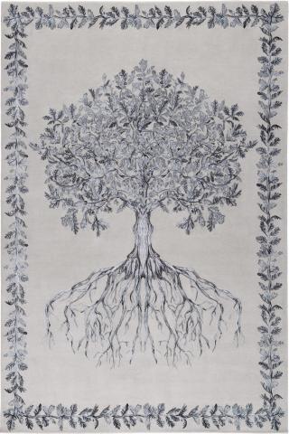 Alexander McQueen Tree of Life Floral 3.05x2.44m/10'x8' Grey Modern Wool & Silk Floral rug by The Rug Company, Handknotted Wool & Silk