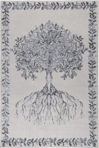 Alexander McQueen Tree of Life Floral 5.49x3.66m/18'x12' Grey Modern Wool & Silk Floral rug by The Rug Company, Handknotted Wool & Silk