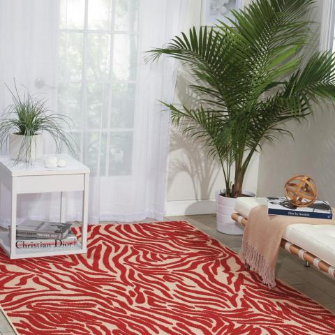 Aloha Indoor Outdoor Rugs ALH04 in Red