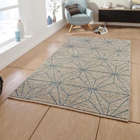 Alpha Beige Blue Rug 