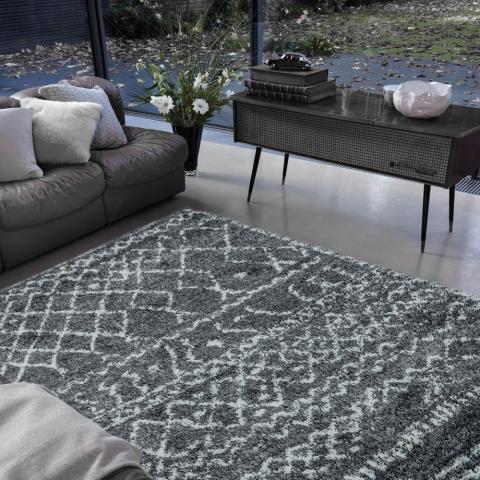 Alto Moroccan Boho Scandi Rugs in AL05 Grey Cream