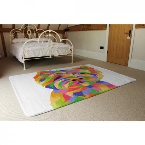 Amazing Illustration Dog Designer Rug - Yellow / 230cm