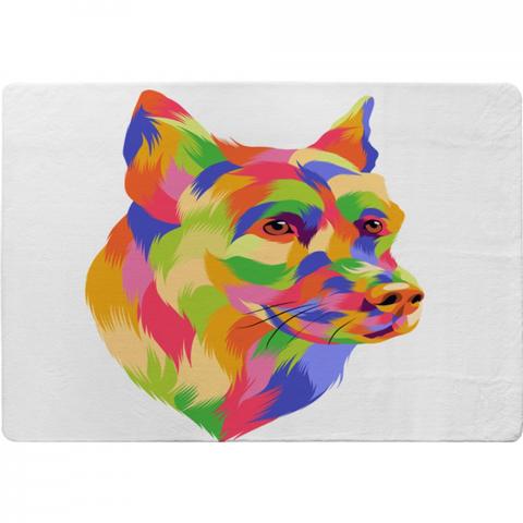 Amazing Illustration Dog Pop Art Designer Rug - Green / 200cm