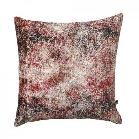 Amethyst Abstract Velvet Cushion in Purple Multi