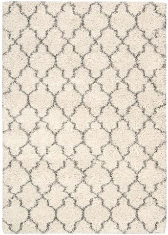 Amore Trellis Shaggy Rug Cream 