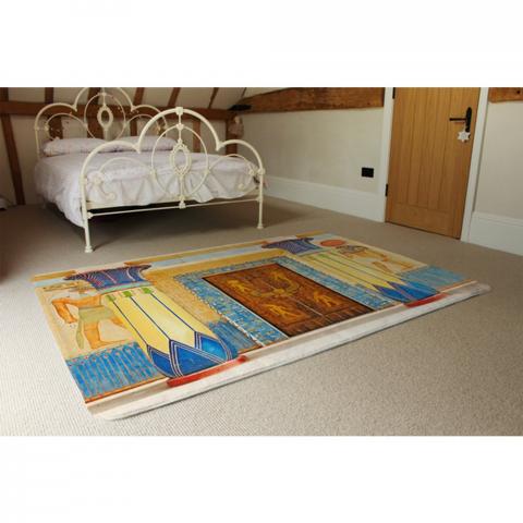 Ancient Egyptian Writing Designer Rug - Yellow / 230cm