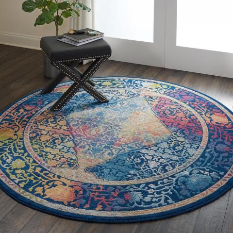 Ankara Global Circular Rugs ANR04 in BLMTC