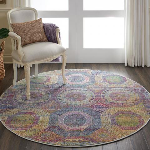 Ankara Global Circular Rugs ANR05 in Multi