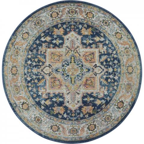 Ankara Global Circular Rugs ANR11 in BLUMT