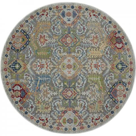 Ankara Global Circular Rugs ANR12 in GRYMT