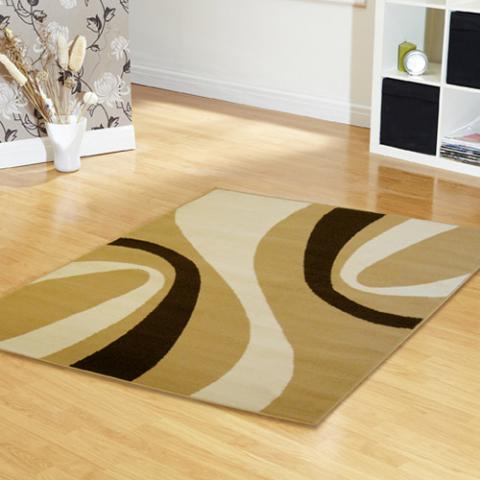 AP 077 Beige Brown Rugs 