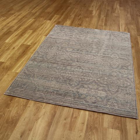 Aqua Silk Rug Grey Turquoise 