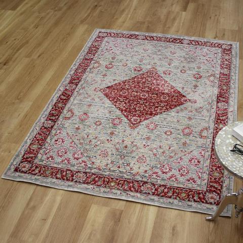 Aqua Silk Rug N230A Grey 