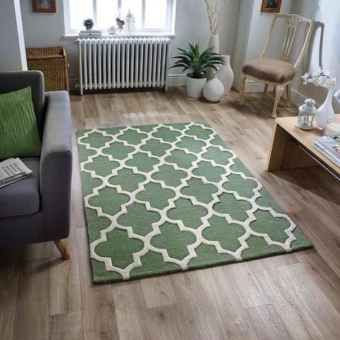 Arabesque Rug in Sage Green