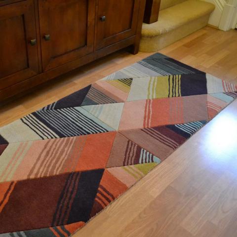 Arccos Geometric Runner Rugs 40205 in Neptune by Harlequin