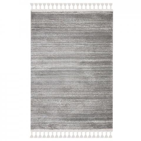 Aria Holland Modern Striped Pattern Rugs in Cream and Grey