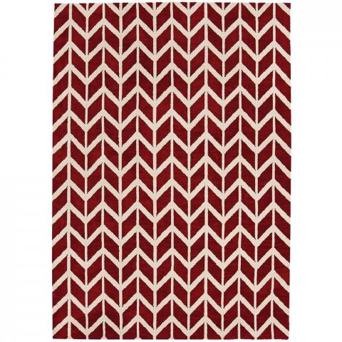 Arlo Chevron Rugs AR08 in Red