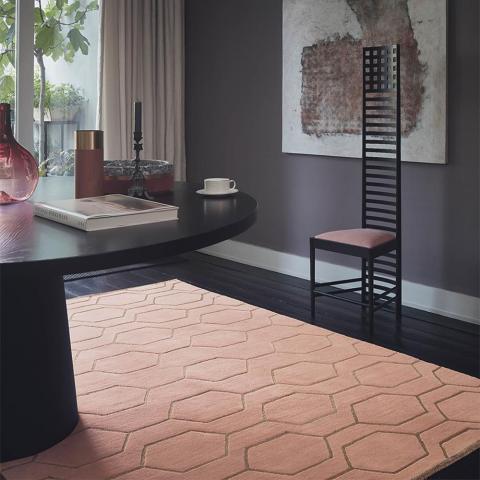 Arris Rugs 37302 in Pink and Gold by Wedgwood