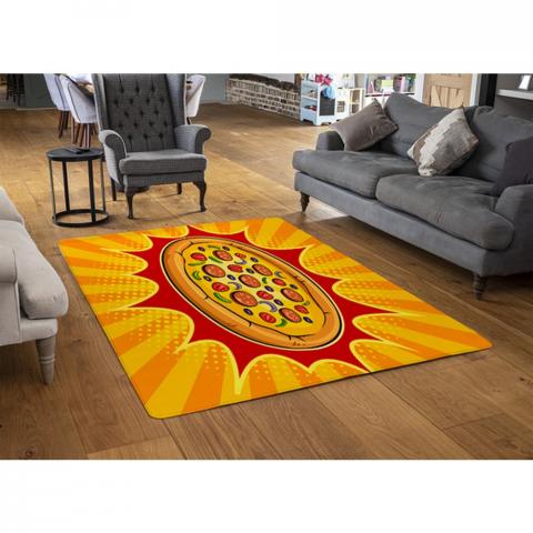 Art Retro Designer Rug - Yellow / 110cm