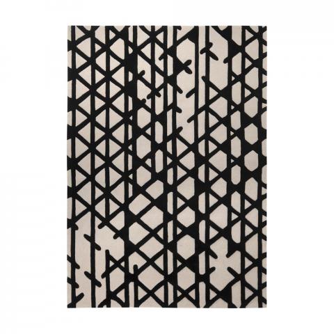 Artisan Pop Rugs 4011 01 in Black and Ivory by Esprit