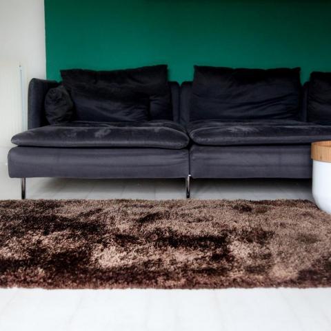 Aruba Shaggy Rugs in Bear Grey