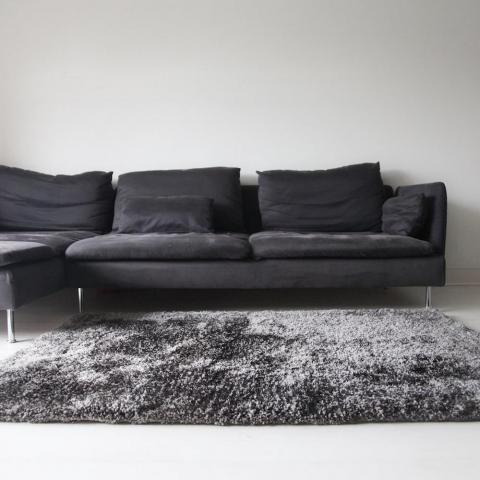 Aruba Shaggy Rugs in Gun Metal