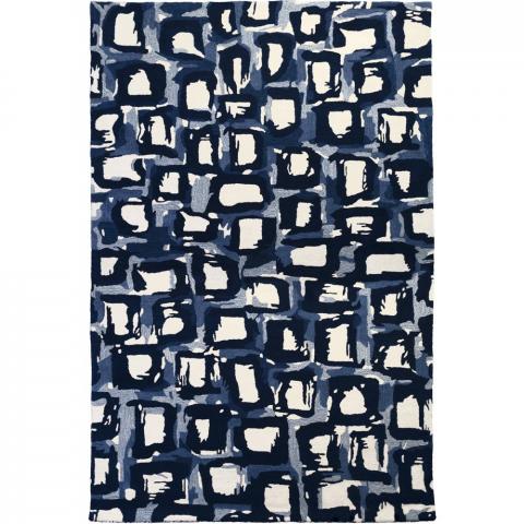 Astia Designer rugs in Indigo Navy Blue by William Yeoward