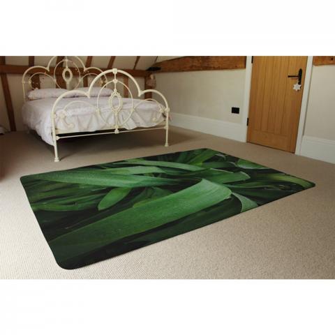 Atmospheric Background, Selective Focus Designer Rug - Green / 230cm