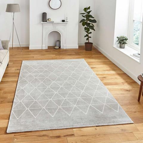 Aurora 54238 Geometric Style Grey Rug 