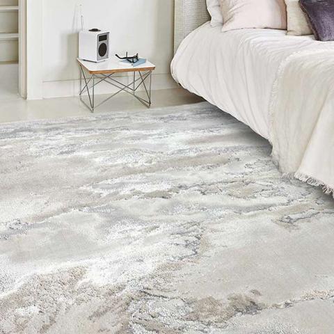 Aurora Rug AU02 Cloud Silky Abstract 