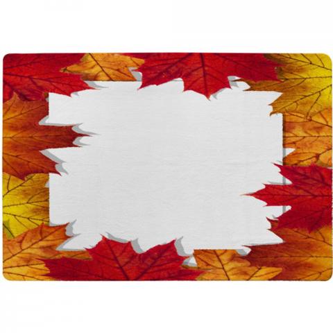 Autumn Border Designer Rug - Red / 150cm