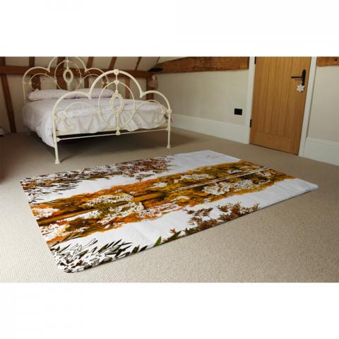 Autumn Lake Designer Rug - Orange / 230cm