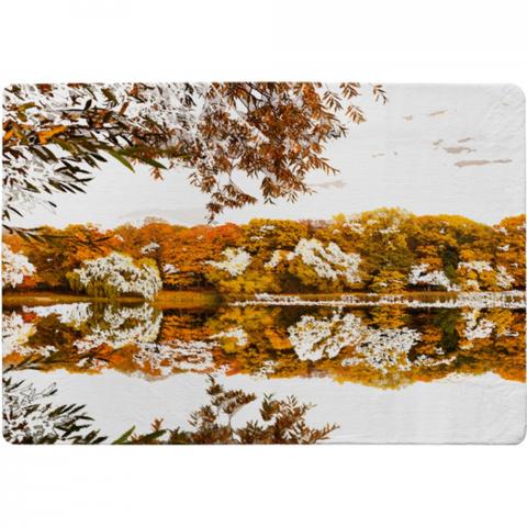 Autumn Lake Designer Rug - Orange / 200cm