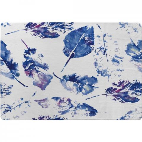 Autumn Leaves Background Designer Rug - Blue / 150cm