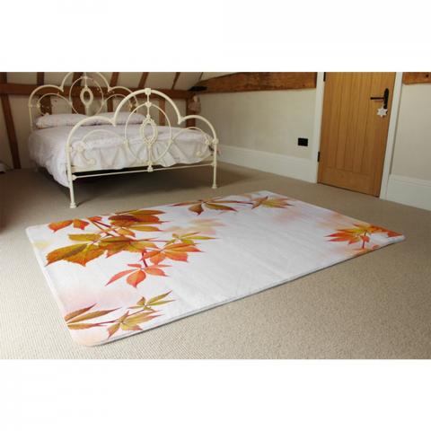 Autumn Leaves Designer Rug - Orange / 230cm