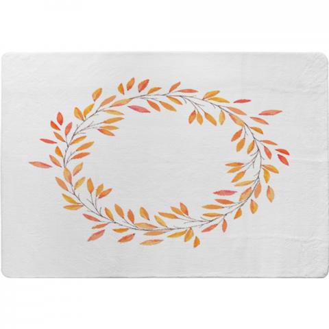 Autumn Reath Designer Rug - Orange / 150cm