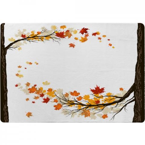 Autumn Trees Designer Rug - Orange / 150cm