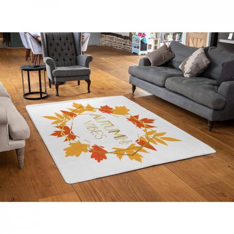 Autumn Vibes Designer Rug - Orange / 110cm