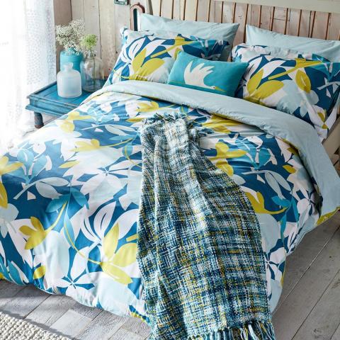 Baja Designer Abstract Leaf Print Bedding Scion in Citrus